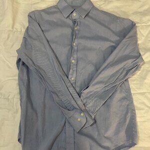 Nautica Men's Dress Shirt, Size L 16 1/2 - 34/35, Blue